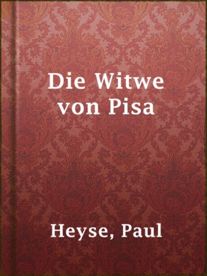 cover image of Die Witwe von Pisa